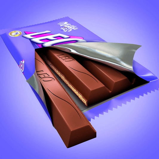 Milka Leo Alpine Milk Chocolate 4 Fingers Bar, 33.3g
