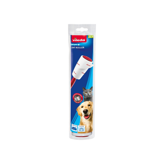 Vileda Lint Roller Set, Efficient, Gentle On Fabrics, Comfortable (58 Sheets)