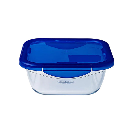 Pyrex Cook & Go Glass Square dish with Lid, 1.7L, 286PG00