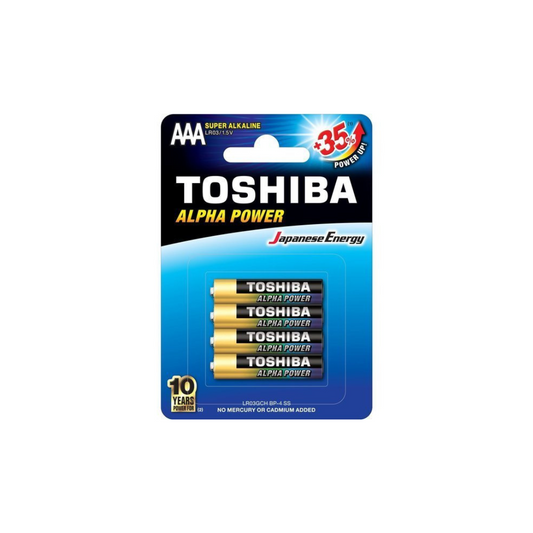 Toshiba Batteries Alpha Power AAA4 Alkaline LR03 278003