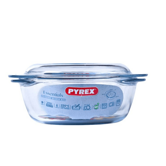 Pyrex Essentials Glass Round Casserole High resistance 3L 208A