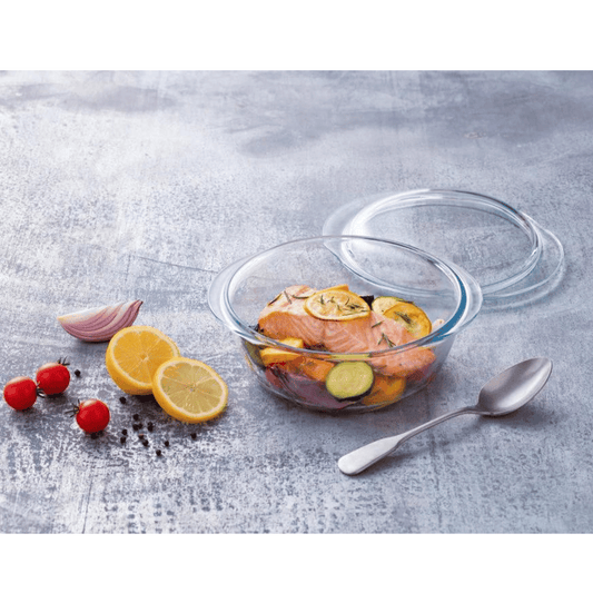 Pyrex Essentials Glass Round Casserole High resistance 3L 208A