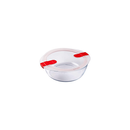 Pyrex Cook & Heat Glass Round Dish With Lid, 0.35L  206PH00