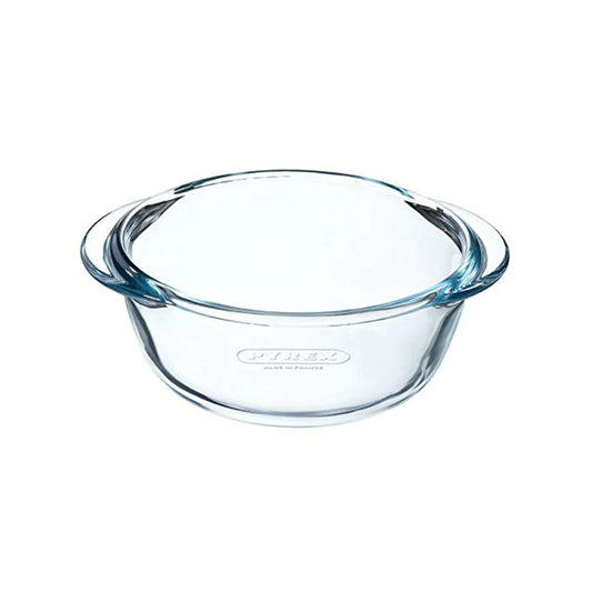 Pyrex Cook & Heat Glass Round Dish With Lid, 1.1L, 207PH00