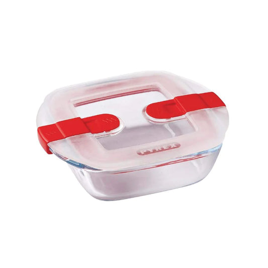 Pyrex Cook & Heat Glass Square Dish With Lid, 2.2L, 212PH00