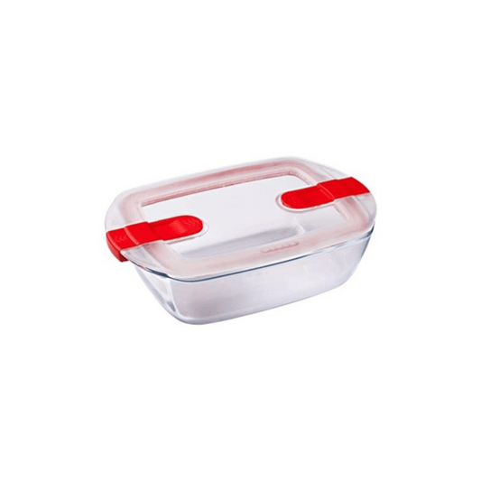 Pyrex Cook & Heat Glass Rectangular Dish With Lid, 1.1L,  215PH00