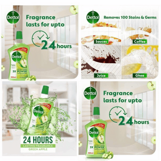 Dettol 4in1 Antibacterial Green Apple Floor Cleaner 900ml