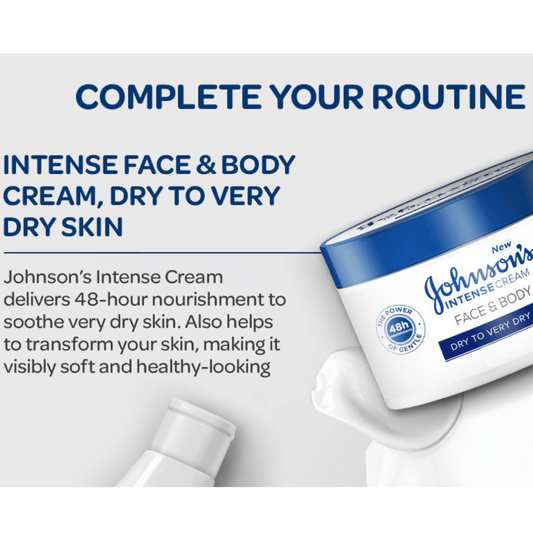 Johnson Body Lotion Intense Cream Face & Body, 200ml