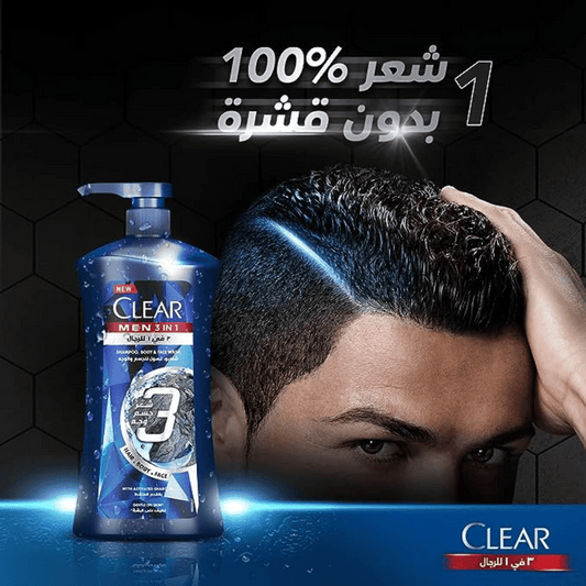 Clear Men Shower 3 In 1 Hair, Body, Face 900ml