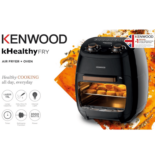 Kenwood Multi-Functional Air Fryer Oven Microwave 11L, Hfp90.000Bk