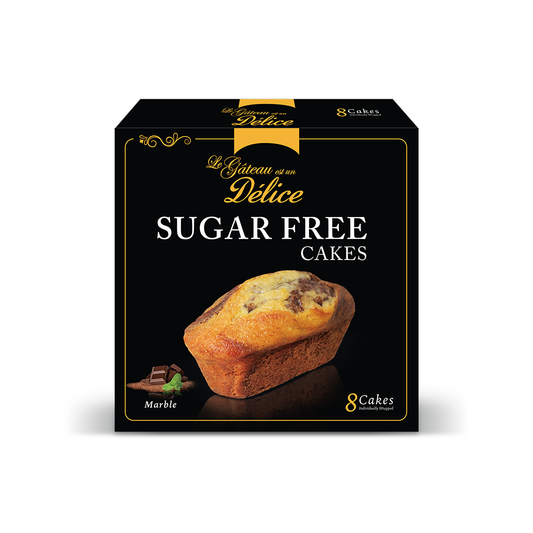 Delice Sugar Free Cake Marble 184g, 8 Cakes