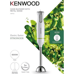 Kenwood Hand Blender Metal Wand 600W Stick with Graduated Beaker