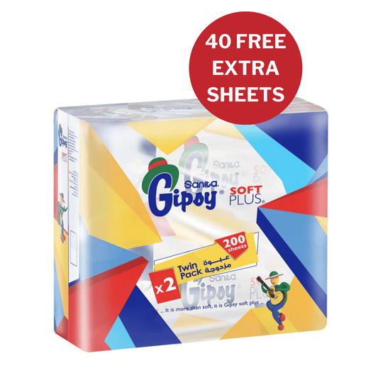 Gipsy Facial Tissues, 2x200 Sheets + 40 Free