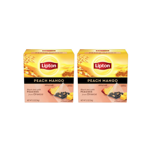 Lipton Peach Mango Black Tea, Pyramide 20s, 2 @ 25% OFF