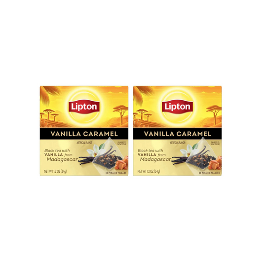 Lipton Vanilla Caramel Black Tea, Pyramide 20s, 2 @ 25% OFF