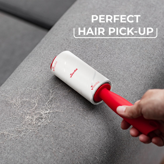 Vileda Lint Roller Set, Efficient, Gentle On Fabrics, Comfortable (58 Sheets)