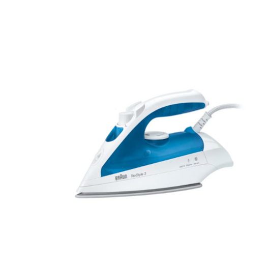 Braun TexStyle 3 steam iron TS 340 C Blue