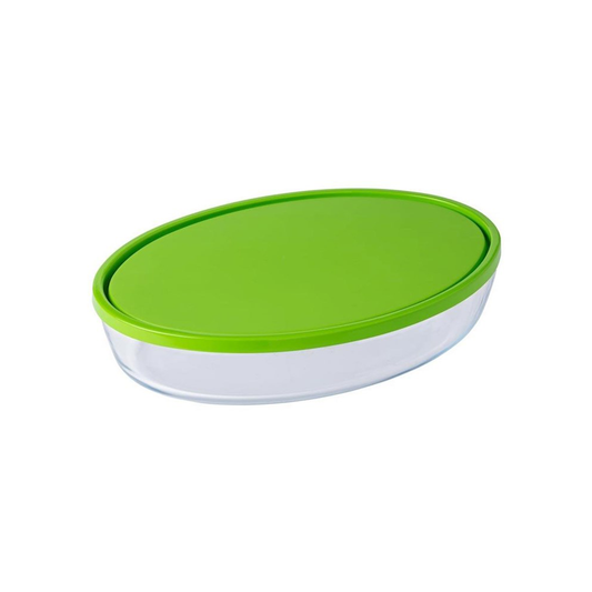 Pyrex Glass Oval roaster with Lid 35cm