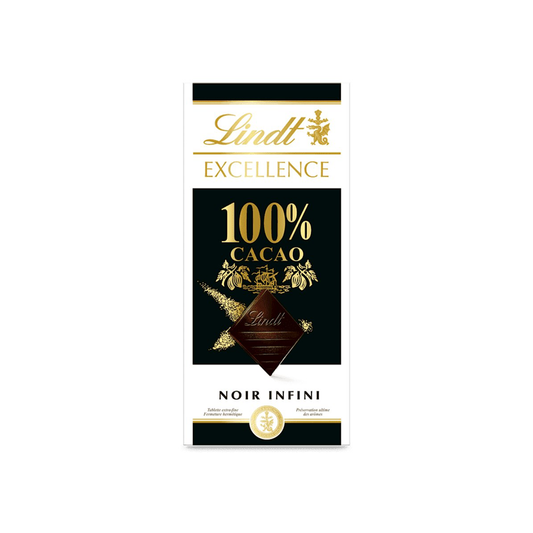 Lindt Excellence Dark 100% Cocoa Chocolate Bar 50g