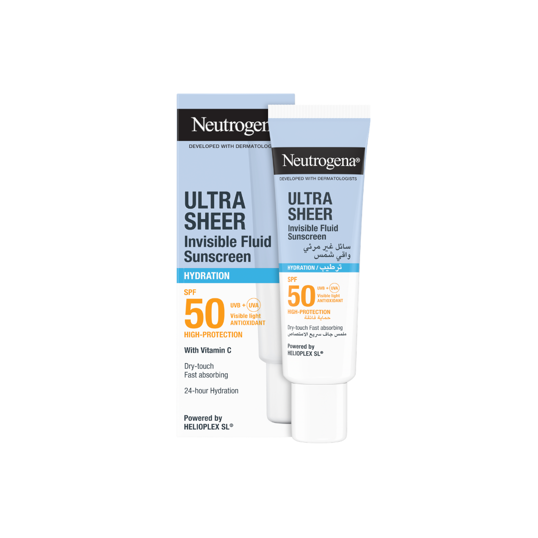 Neutrogena Ultra Sheer Invisible Fluid Hydration SPF50 Sunscreen, 50ml
