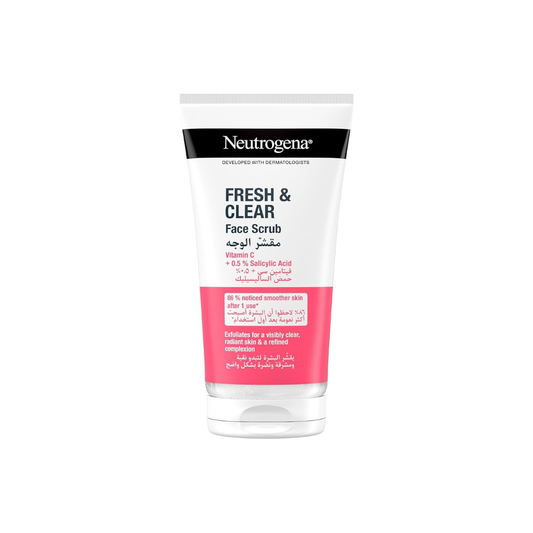 Neutrogena Fresh & Clear Face Scrub, Pink Grapefruit & Vitamin C, 150ml