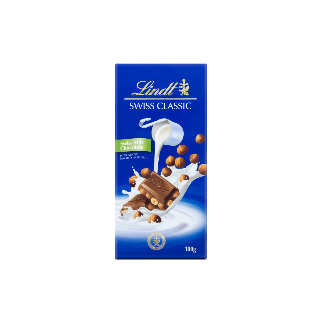 Lindt Swiss Milk Hazelnut Chocolate 100g