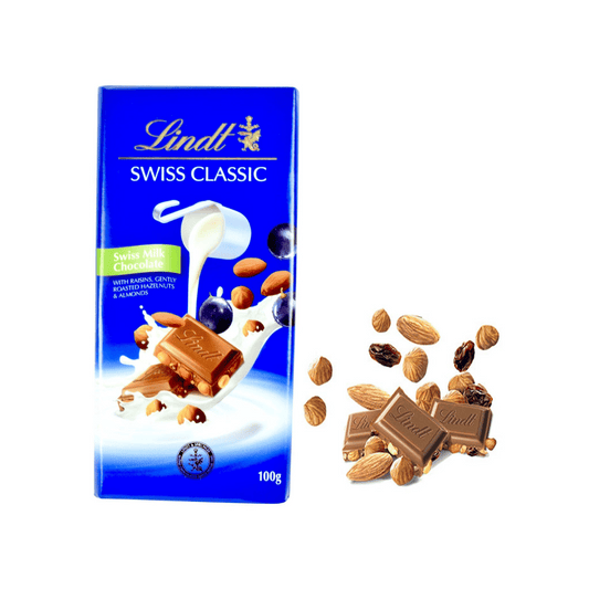 Lindt Swiss Classic Raisin & Nut, 100g