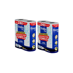 Sanita Handy Towel Large 4 Rolls, 400 + 80 Free Sheets