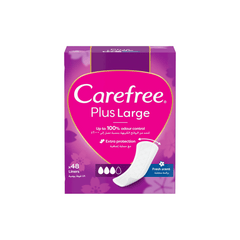 Carefree Plus Large Panty Liners Light Scent, 48's