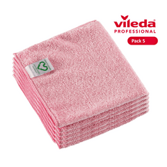 Vileda Professional r-MicroTuff Swift Pink, Pack of 5