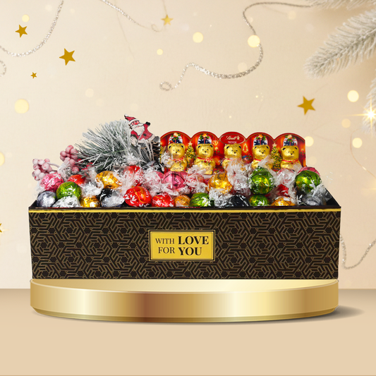 Lindt Christmas Hamper Lindor Assorted 500g &  Mini Teddy Bears 5X10g