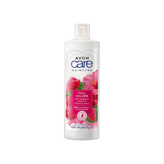 Avon Care Raspberry & Hibiscus 2 in 1 Shampoo & Conditioner, 700ml