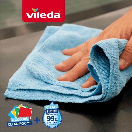 Vileda Microfibre Colors XL, 100% Microfibre Cloth, 4 pcs