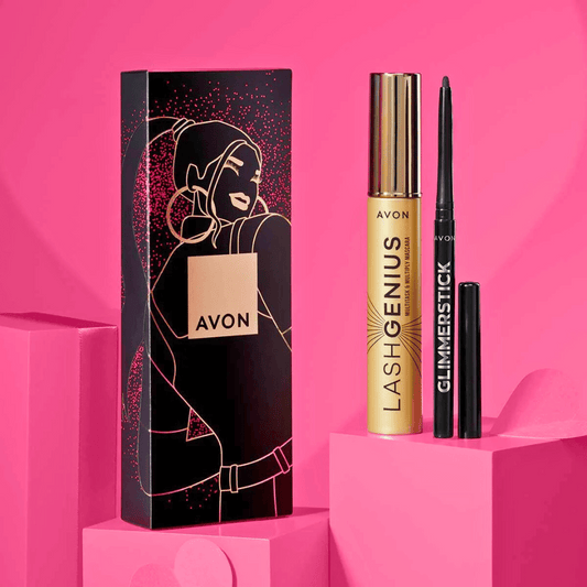 Avon Lash Genious Giftset, Mascara & Eyeliner Blackest Black