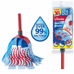 Vileda Supermop 3-Action Blue with Handle