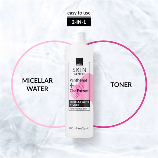 Avon SK!N Sensitive Micellar Water + Toner, Sensitive Skin, 400ml