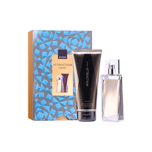 Avon Attraction For Him Giftset, EDT 75ml + Hair & Body Wash
