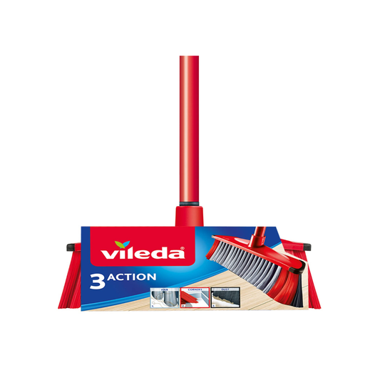 Vileda 3 Acion Broom Set Indoor, with Handle