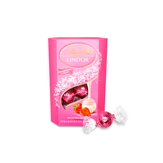 Lindt Strawberries & Cream Lindor Balls Limited Edition, 200g