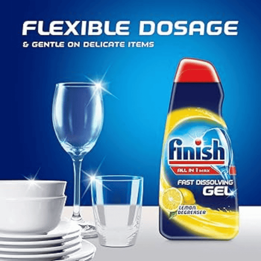 Finish All in 1 Power Gel Dishwasher Cleaner, Lemon 650ml