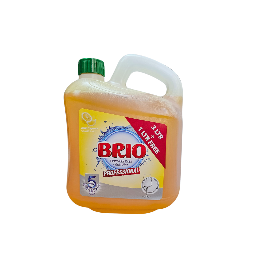 Brio Dishwashing Lemon Gallon 3 + 1L Free