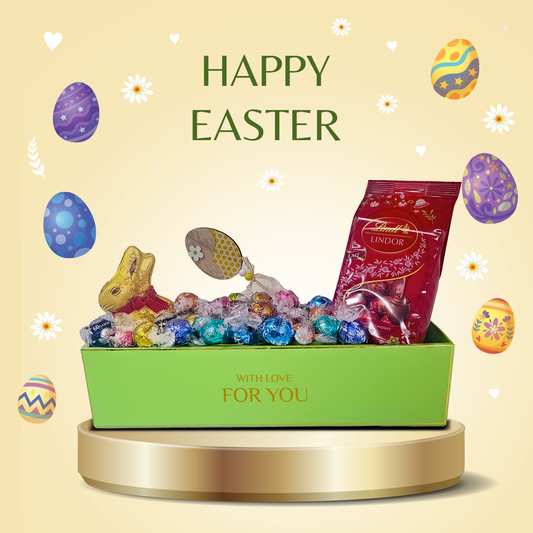 Lindt Easter Hamper Lindor Assorted 375g & Bunny 100g + Eggs 180g