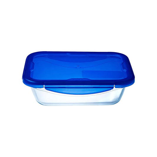 Pyrex Cook & Go Glass Rectangular dish with Lid, 0.8L, 281PG00