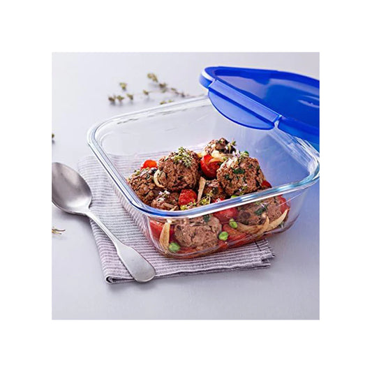 Pyrex Cook & Go Glass Square dish with Lid, 1.7L, 286PG00