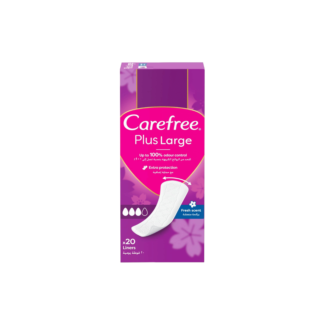 Carefree Plus Large Panty Liners Fresh Scent, 20s