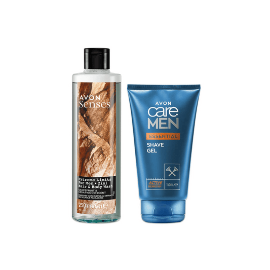 Avon Senses Men 2in1 Hair & Body Wash & Shave Gel Pack