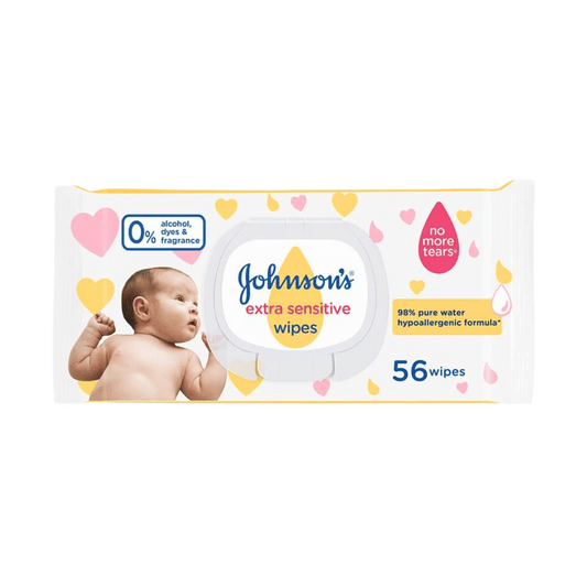 Johnson's Baby Wipes Extra Sensitive, 56s
