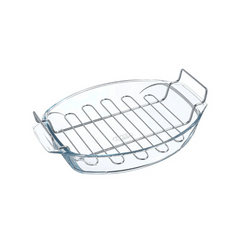 Pyrex Optimum Oval Roaster With Rack 40x28cm 412U000