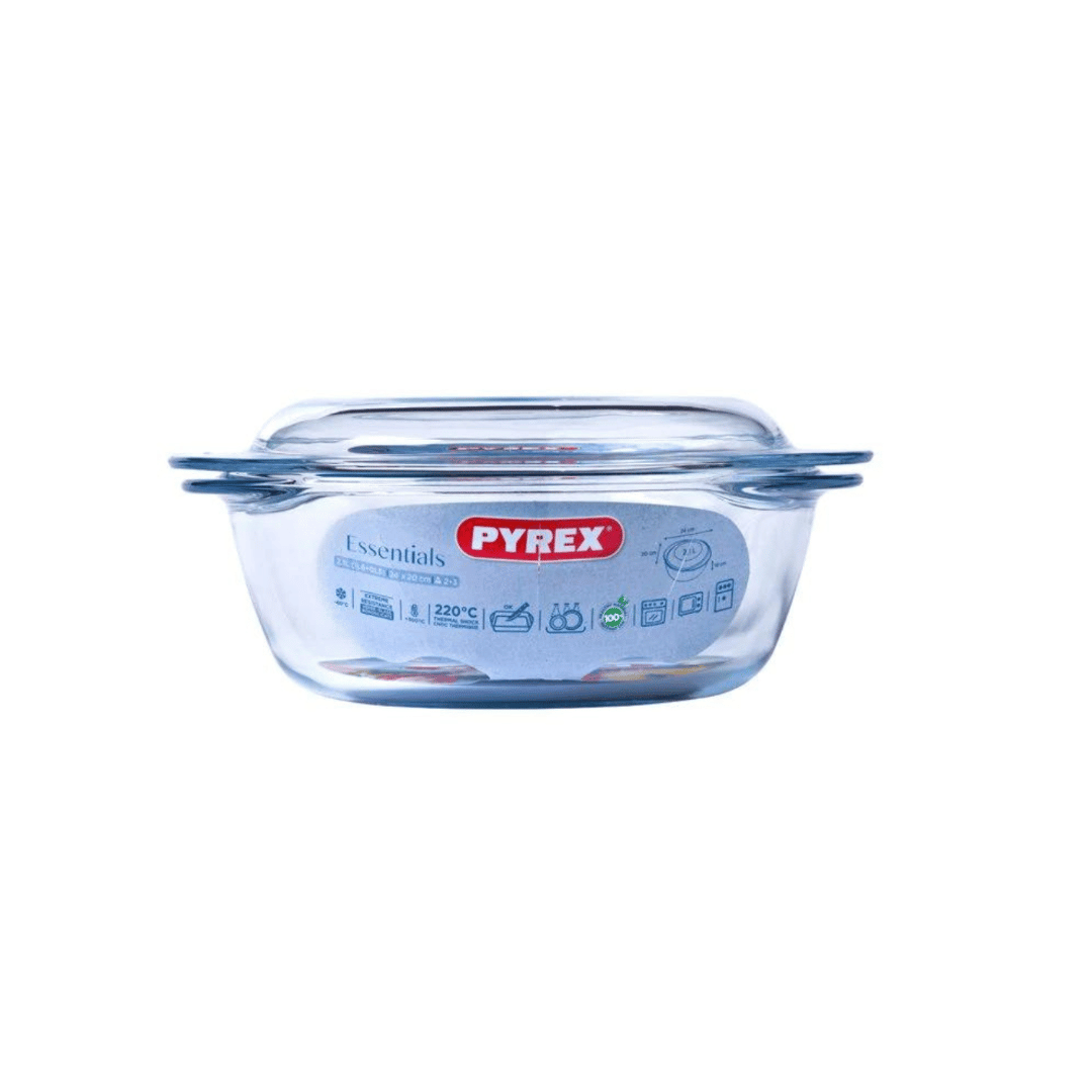 Pyrex Essentials Glass Round Casserole High resistance 1.3L 207A