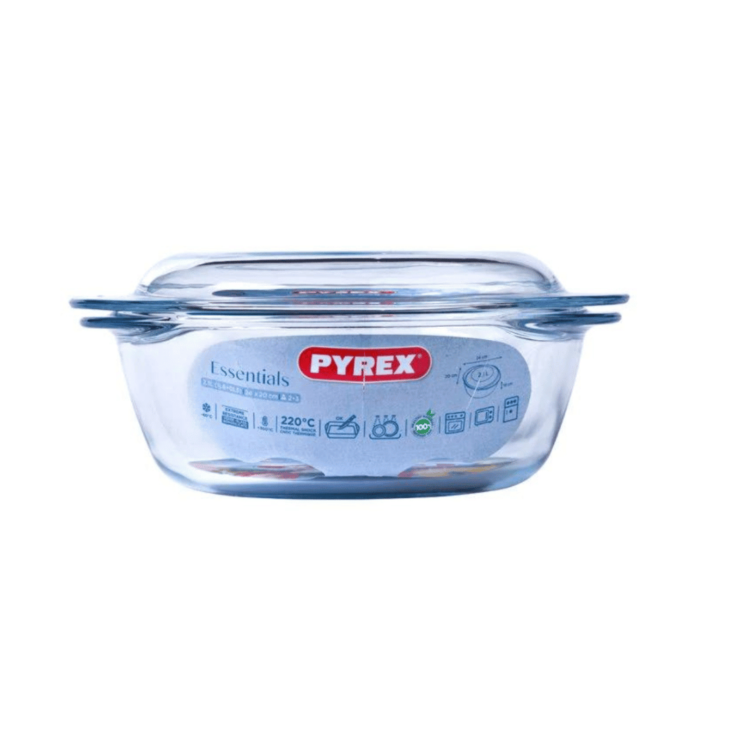 Pyrex  Essentials Glass Round Casserole High resistance 2.1L 204A